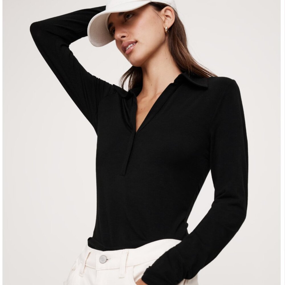 Banana Republic Black Long Sleeve Top